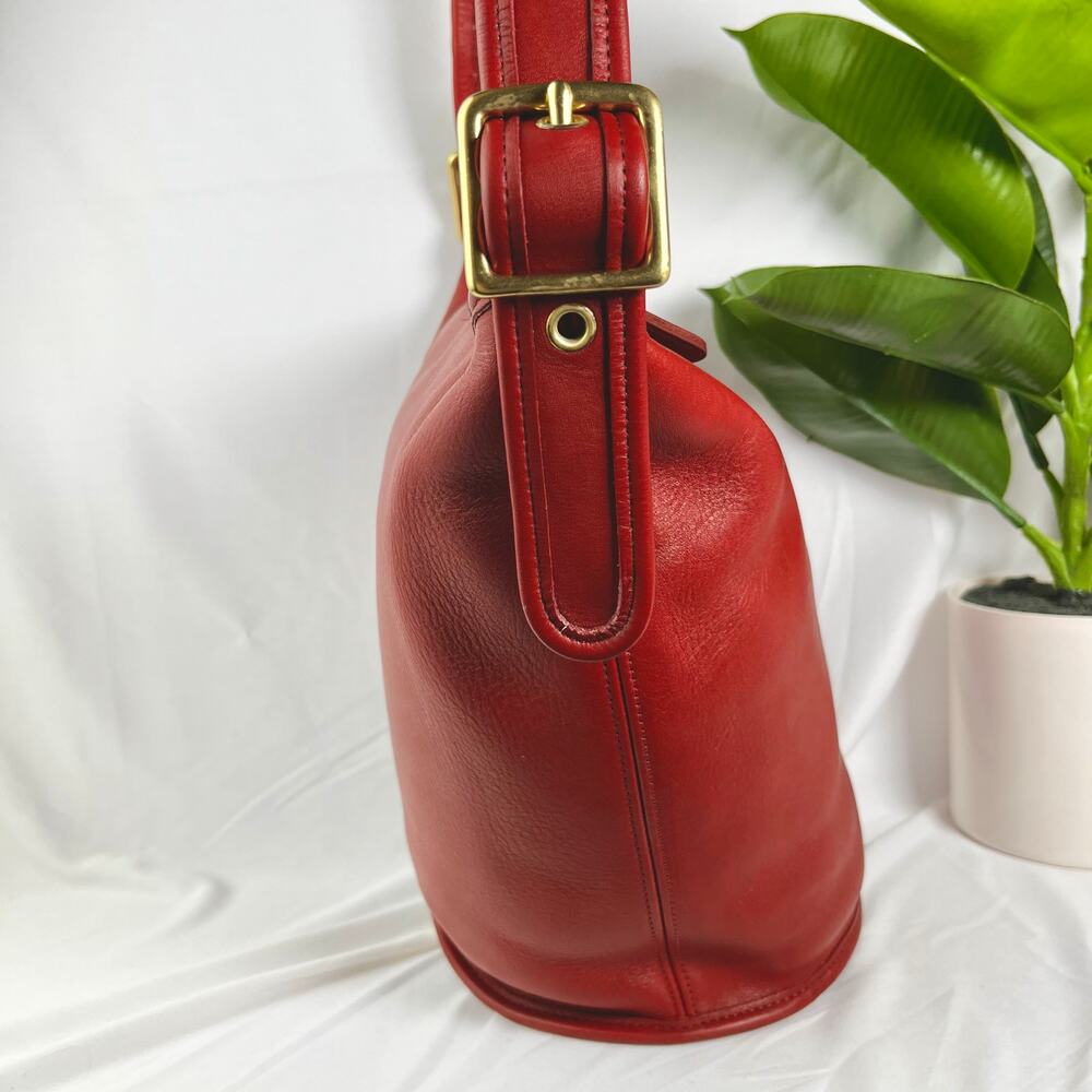 COACH Vintage Helen Legacy Large Brown Bucket Bag Gold Hardware 9953 - Picture 9 of 10